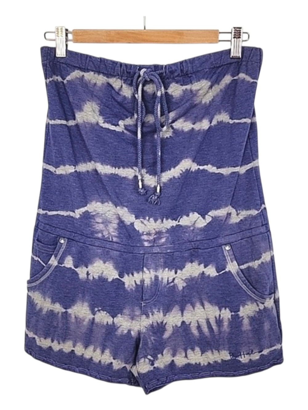 Buffalo David Britton Women's Purple Tie Dye Strapless Romper Small